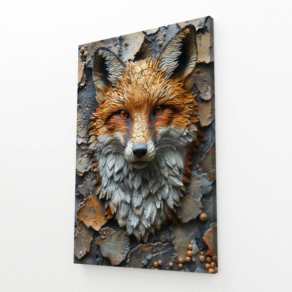 Textured Fox Textured Portrait Fox Art | MusaArtGallery™