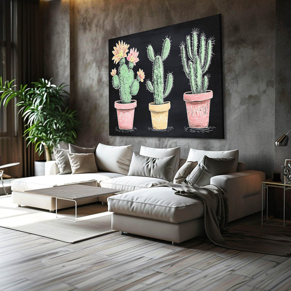 Three Cactus Art Print