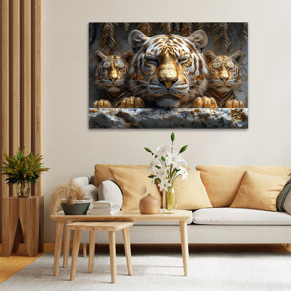 Three Face Tiger Wall Art  | MusaArtGallery™Three Face Tiger Wall Art  | MusaArtGallery™