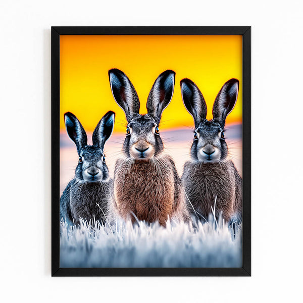 Three Rabbit Wall Art