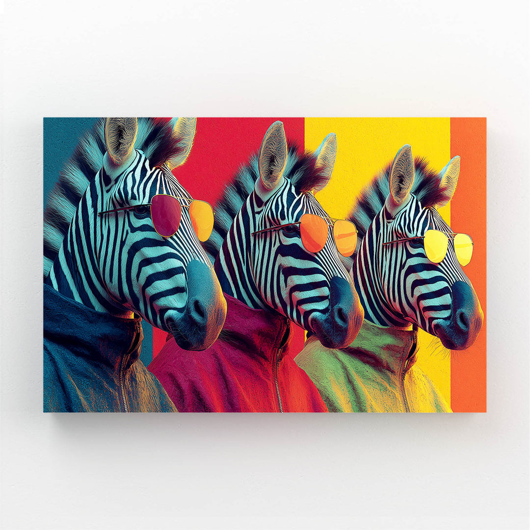Three Zebra Wall Art