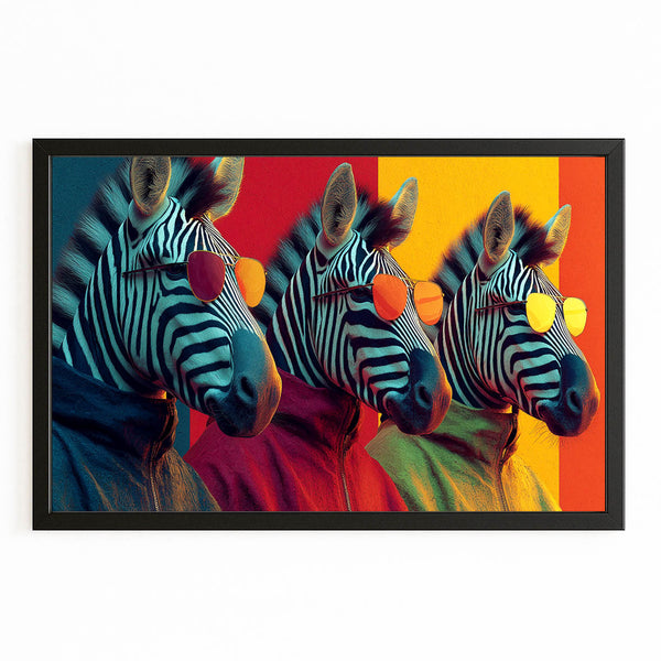 Three Zebra Wall Art