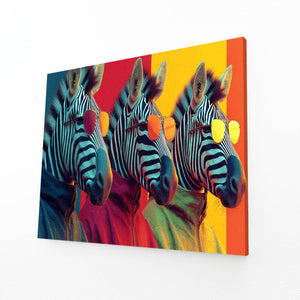 Three Zebra Wall Art