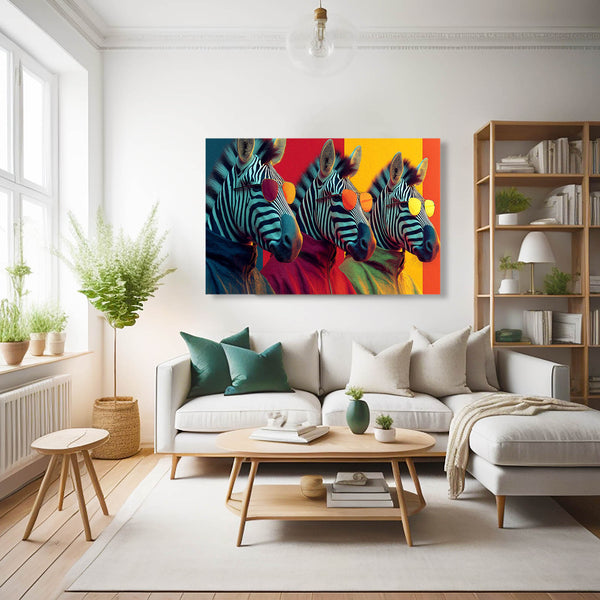 Three Zebra Wall Art