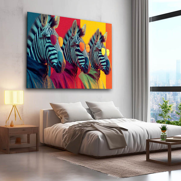 Three Zebra Wall Art
