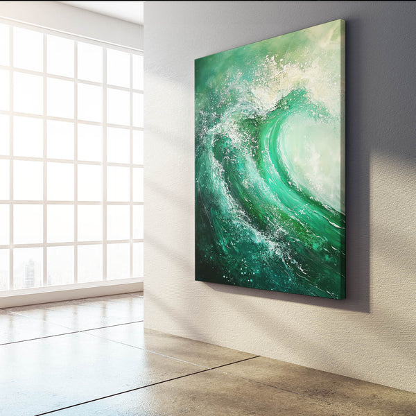 Tidal Surge Green Abstract Art | MusaArtGallery™