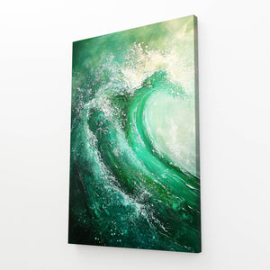 Tidal Surge Green Abstract Art | MusaArtGallery™