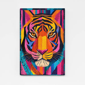 Tiger Canvas Colorful Wall Art | MusaArtGallery™
