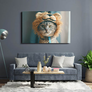Tiger Hat Cat Art | MusaArtGallery™