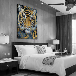 Gold Tiger Head Wall Art | MusaArtGallery™