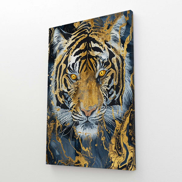 Gold Tiger Head Wall Art | MusaArtGallery™
