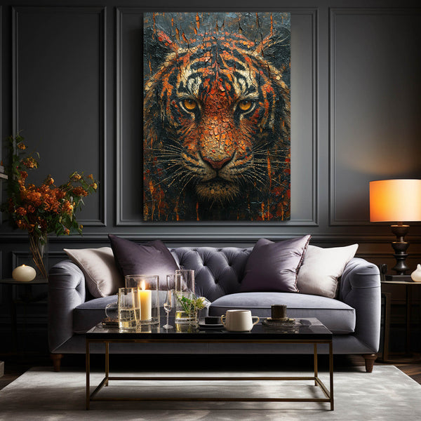 Cracked Tiger Wall Art | MusaArtGallery™