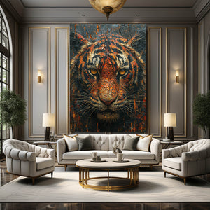 Cracked Tiger Wall Art | MusaArtGallery™
