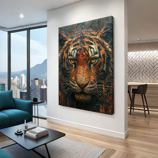 Cracked Tiger Wall Art | MusaArtGallery™