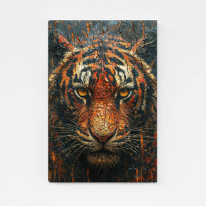 Cracked Tiger Wall Art | MusaArtGallery™