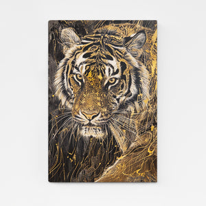 Tiger Print Gold Art | MusaArtGallery™