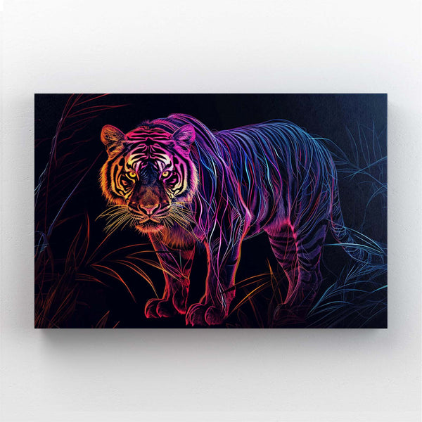 Tiger Purple Neon Art | MusaArtGallery™