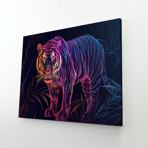 Tiger Purple Neon Art | MusaArtGallery™