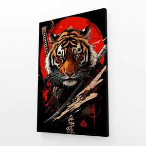 Tiger Samurai Art Canvas