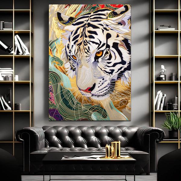 Tiger White Chinese Art | MusaArtGallery™