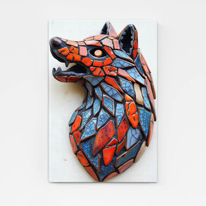 Tile Stone Wolf Art  | MusaArtGallery™