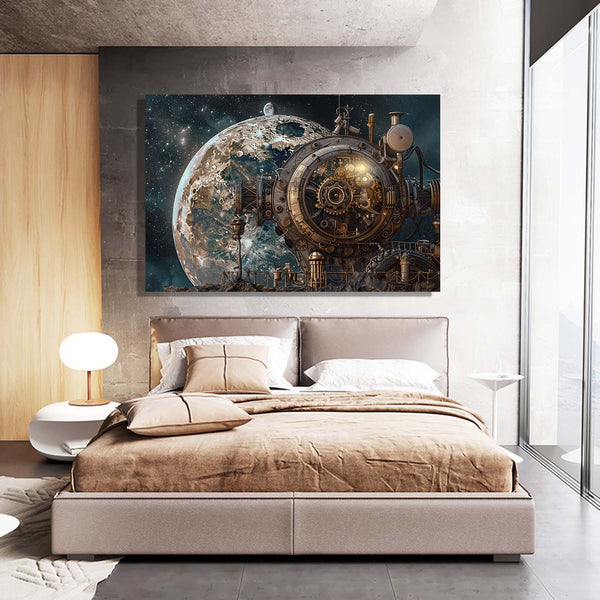  Time Machine Moon Art  | MusaArtGallery™