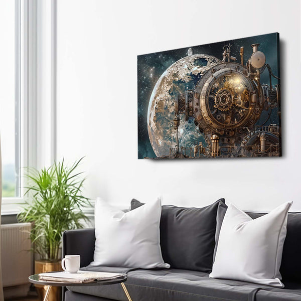  Time Machine Moon Art  | MusaArtGallery™