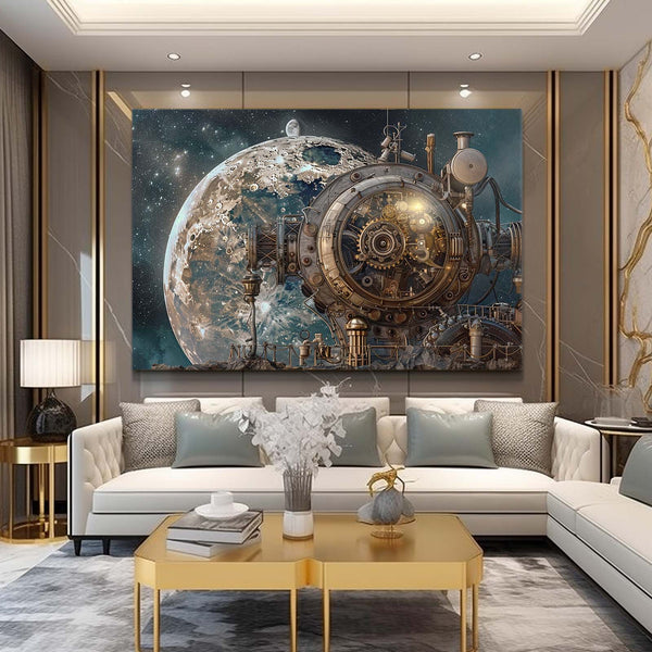  Time Machine Moon Art  | MusaArtGallery™