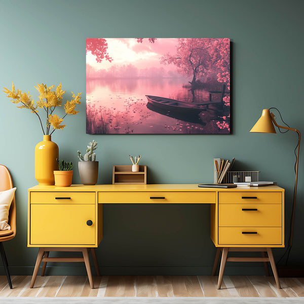 Tranquil Waters Pink Abstract Art | MusaArtGallery™