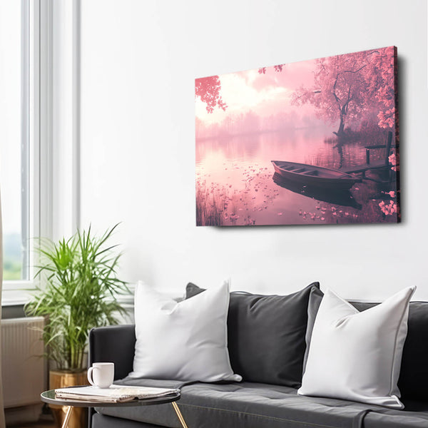 Tranquil Waters Pink Abstract Art | MusaArtGallery™