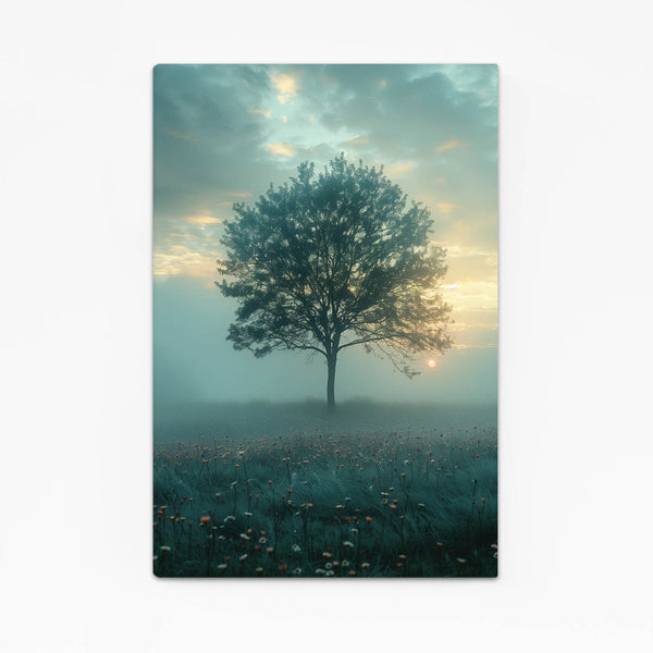 Tree Art Misty Dawn | MusaArtGallery™