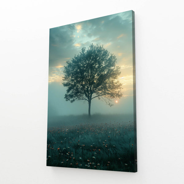 Tree Art Misty Dawn | MusaArtGallery™