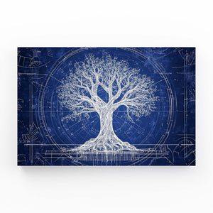 Tree Of Life Wall Art Dark Blue