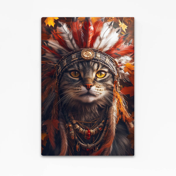 Art du chat majestueux tribal