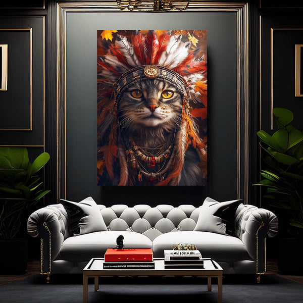 Art du chat majestueux tribal