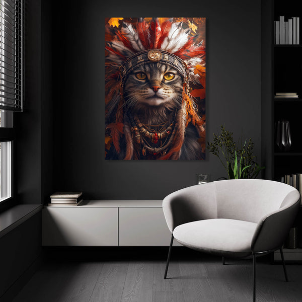 Arte felino de majestuosidad tribal