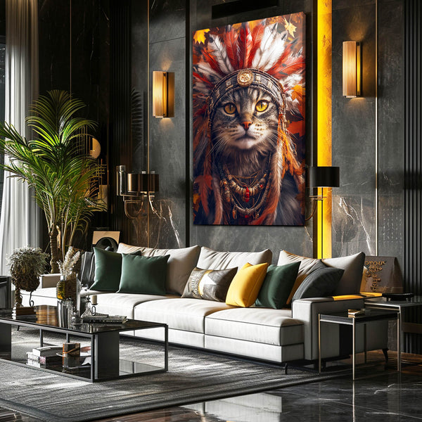 Tribal Majesty Cat Art