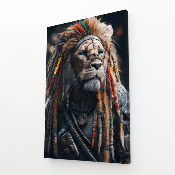 Tribal Warrior Lion Wall Art | MusaArtGallery™