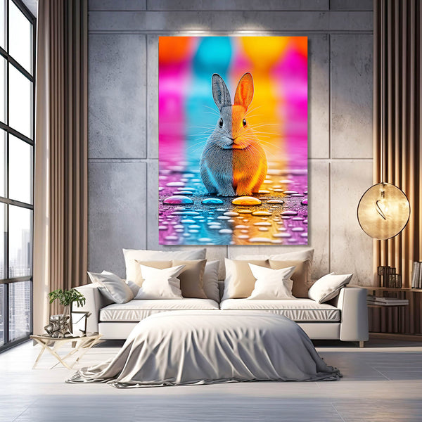 Trippy Bunny Rabbit Wall Art