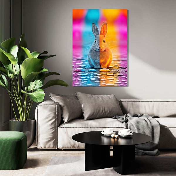 Trippy Bunny Rabbit Wall Art