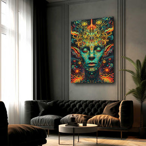 Green Elf Trippy Wall Art | MusaArtGallery™