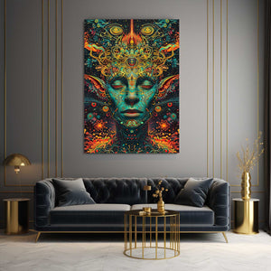 Green Elf Trippy Wall Art | MusaArtGallery™