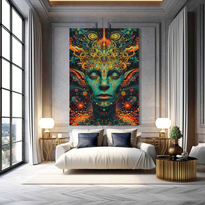 Green Elf Trippy Wall Art | MusaArtGallery™
