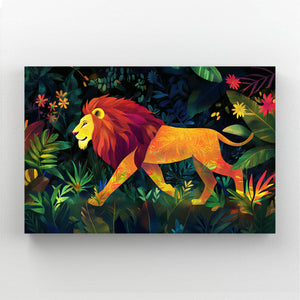 Tropical Elegance Lion Wall Art | MusaArtGallery™