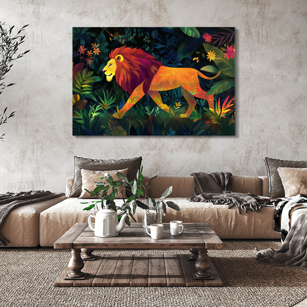 Tropical Elegance Lion Wall Art | MusaArtGallery™