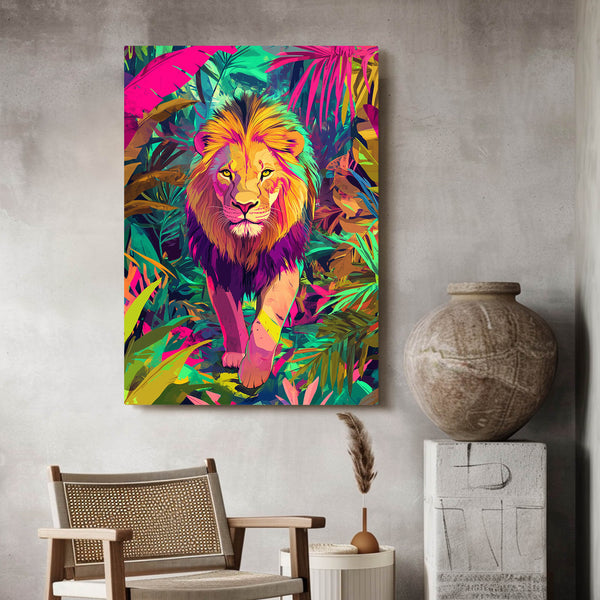 Tropical Jungle Lion Wall Art | MusaArtGallery™