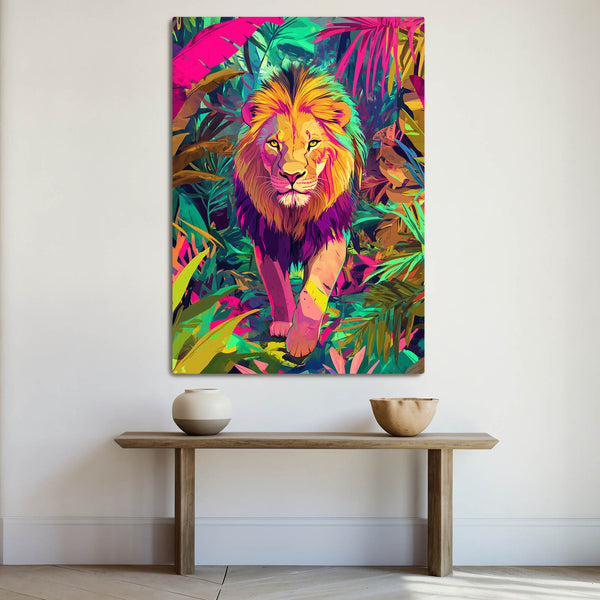 Tropical Jungle Lion Wall Art | MusaArtGallery™