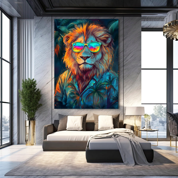 Tropical Vibes Lion Wall Art | MusaArtGallery™