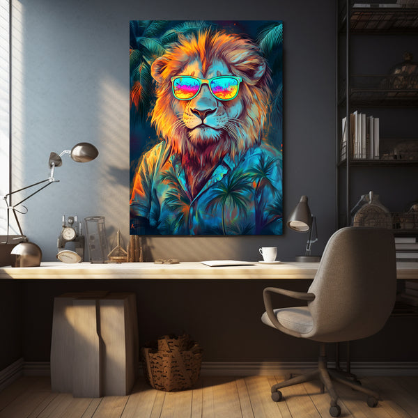 Tropical Vibes Lion Wall Art | MusaArtGallery™