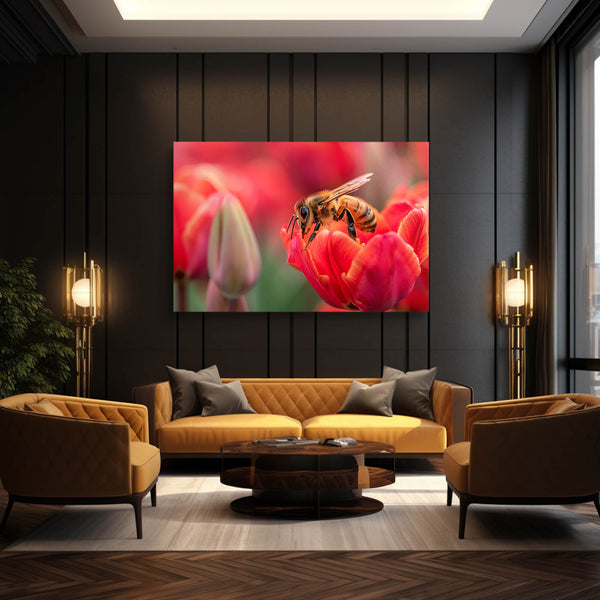 Tulip Harmony Bee Art | MusaArtGallery™